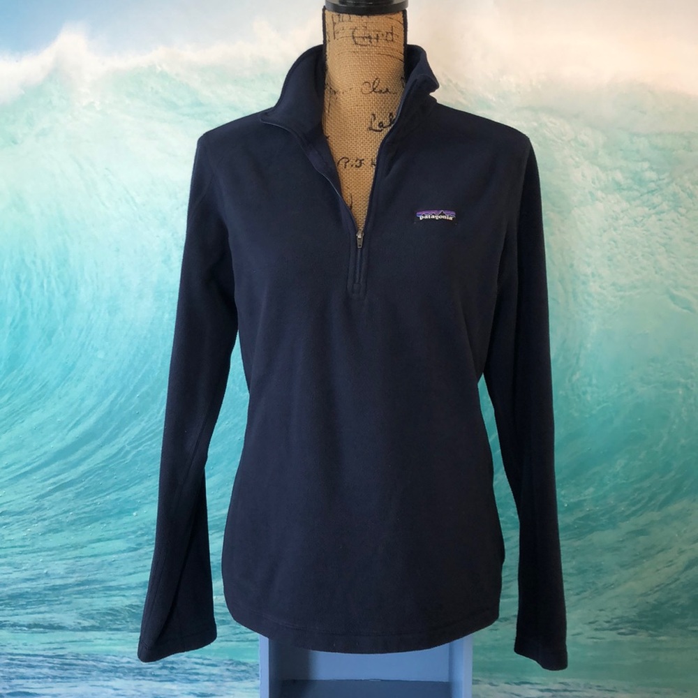 Patagonia Large Fleece Pullover Navy Blue